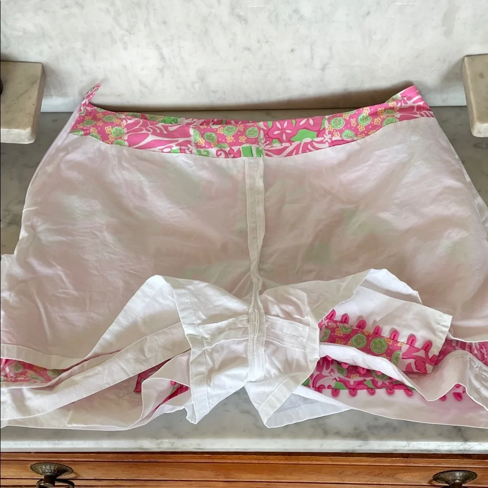 LILLY PULITZER Sunnyside Lions Vintage Faux Wrap Skort 8